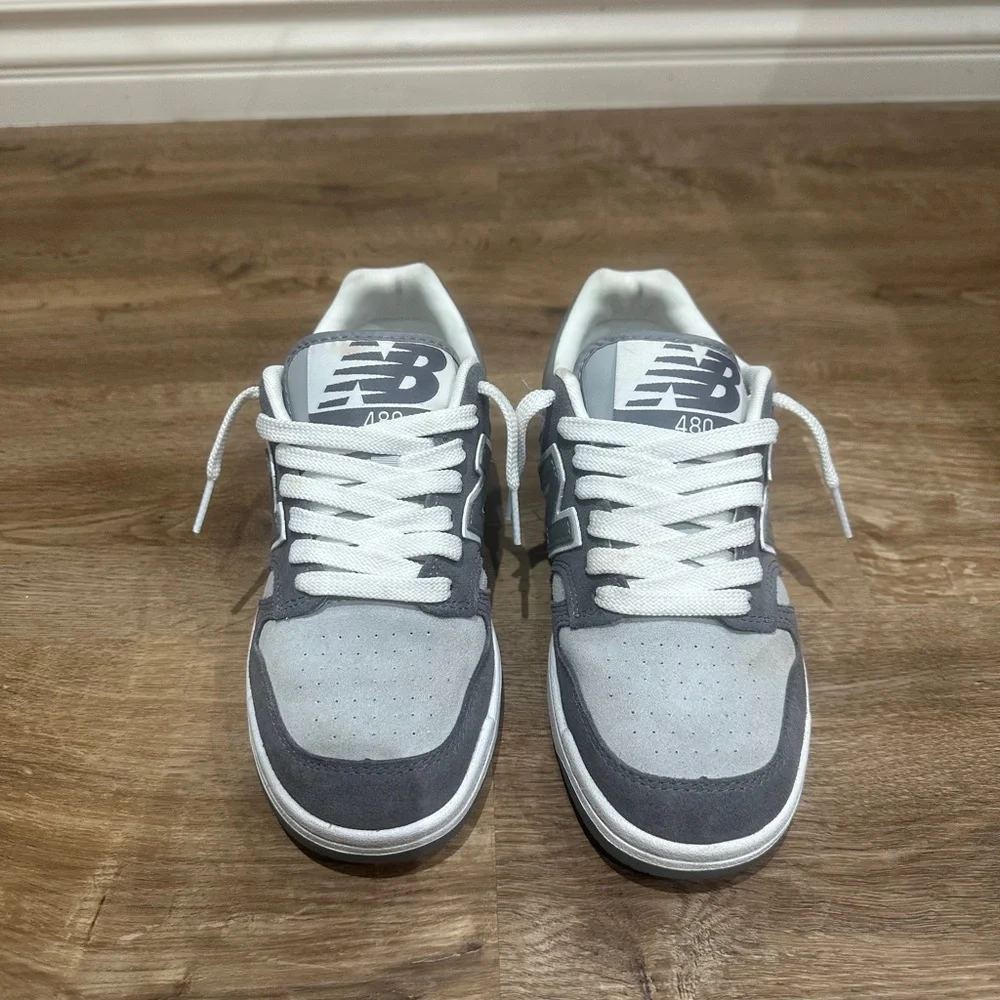 New Balance 480 Kids' Youth Size 6Y Gray and White Sneakers‎